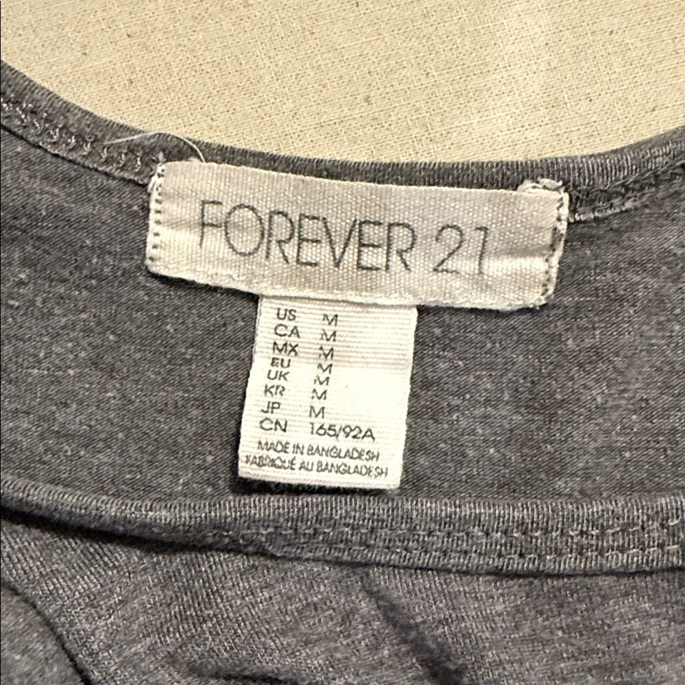 Forever 21 Dark Gray Bodycon Tank Mini Dress | Size Medium - Picture 5 of 5